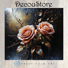 Papel De Seda Elegant Pair of Roses Decoupage