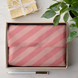 Papel De Seda Elegant Strawberry Pink Striped Pattern