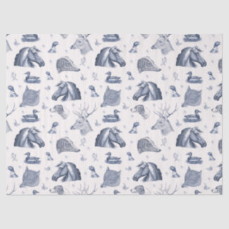 Papel De Seda Elegant Vintage Horse English Country Hunting