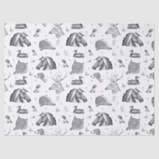 Papel De Seda Elegant Vintage Horse English Country Hunting