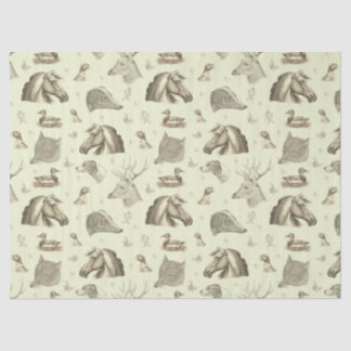 Papel De Seda Elegant Vintage Horse English Country Hunting