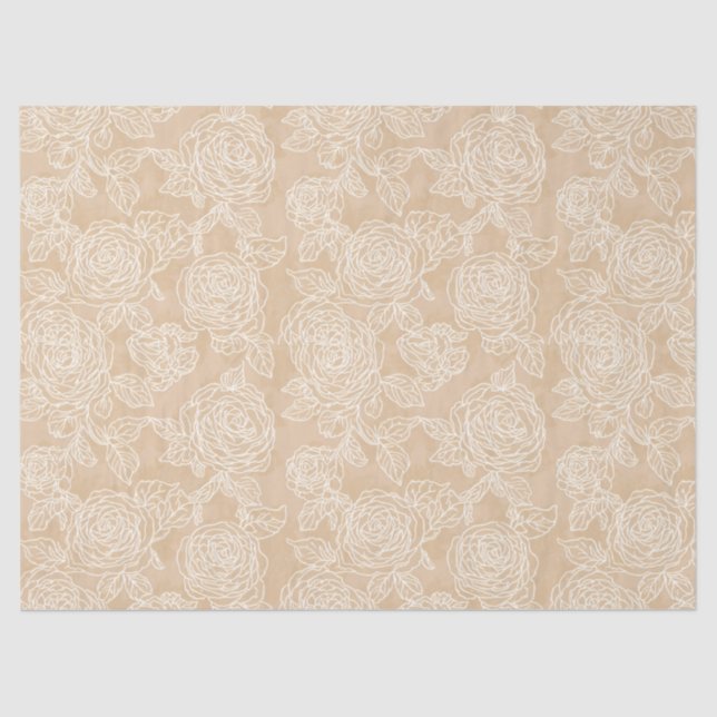 Papel De Seda Elegant White Rose Gift (Frente )