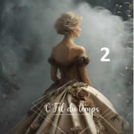 Papel De Seda Elegant Woman in Opulent Ball Gown 