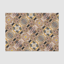 Papel De Seda Elegante Arte Decorativa Nouveau Dourado Padrão Br