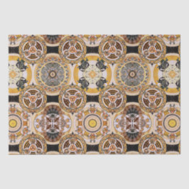 Papel De Seda Elegante Arte Decorativa Nouveau Dourado Padrão Br