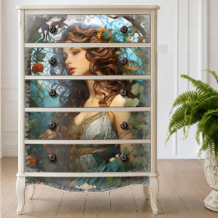 Papel De Seda Elegante Arte Victoriana Nouveau Deusa Vintage