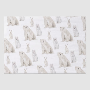 Papel De Seda Elegante Ártico de Inverno de Neve
