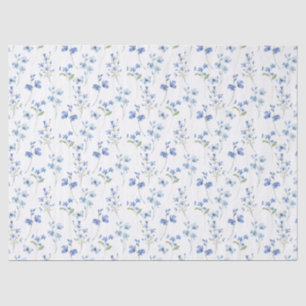 Papel De Seda Elegante Azul-silvestre