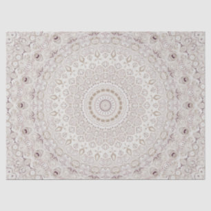 Papel De Seda Elegante Beige Boho Medallion Design