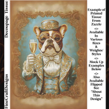 Elegante Bulldog Steampunk Champanhe FR8L Decoupag