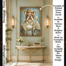 Elegante Bulldog Steampunk Champanhe FR8R Decoupag