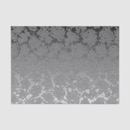 Papel De Seda Elegante Cinza Prateado Metálico Padrão Suculento
