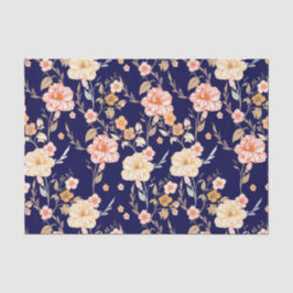 Papel De Seda Elegante de Vintagem Floral Cor-de-Rosa, Blush, co