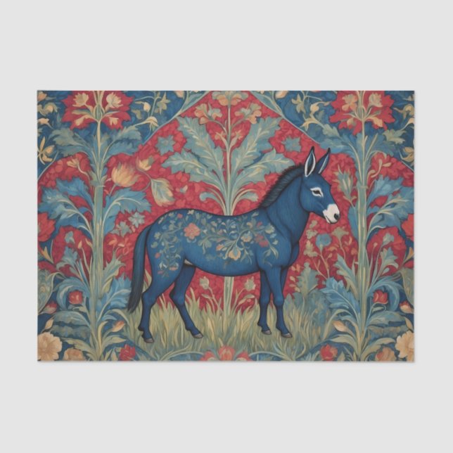 Papel De Seda Elegante Donkey William Morris Inspirado Padroniza (Frente )