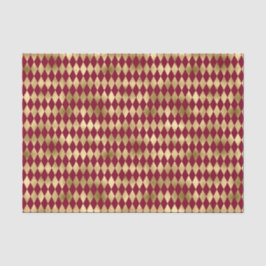 Papel De Seda Elegante Dourado Padrão de Diamante Burgundy