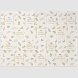 Papel De Seda Elegante Dourado Winter Deixa Mistura