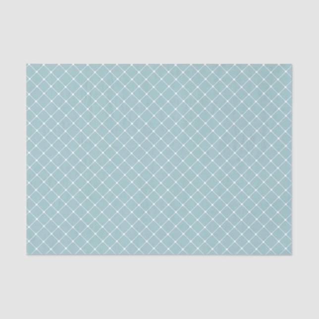 Papel De Seda Elegante Eggshell Blue Trellis (Frente )