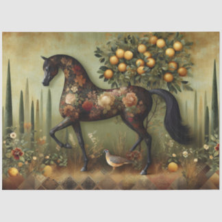 Papel De Seda Elegante Equino, Cavalo, Decoupage