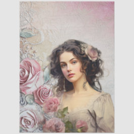 Papel De Seda Elegante Era Vitoriana Lavandas e Lugar