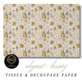 Papel De Seda Elegante Estética Luxuosa de Ano Novo Festivo