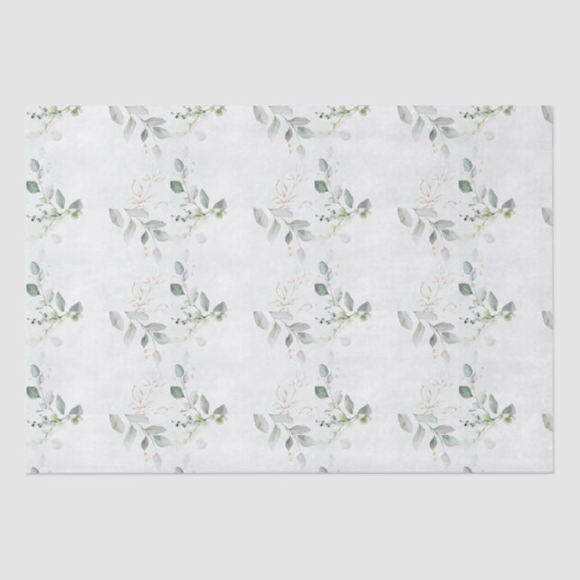 Papel De Seda Elegante Eucalyptus Greenery (Frente )