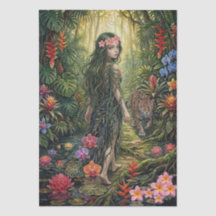 Elegante Fantasia Menina da Selva & Decoupage de J