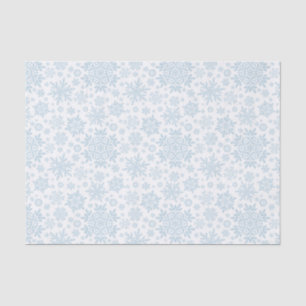 Papel De Seda Elegante Floco de Neve Azul Gelo (Branco)