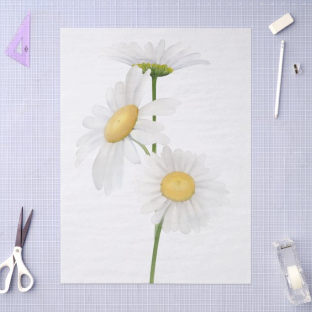 Papel De Seda Elegante flor de dáli moderna (Arte )