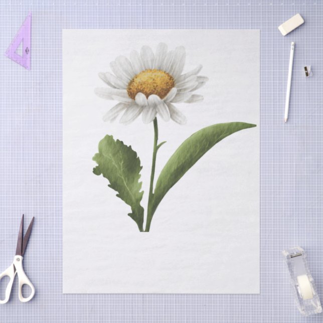 Papel De Seda Elegante flor de dázia moderna (Arte )