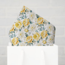 Elegante Floral Amarelo Crisântemo e Peônia