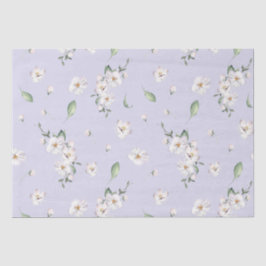 Papel De Seda Elegante Floral em Aquarela de Tons Pastel de Prim