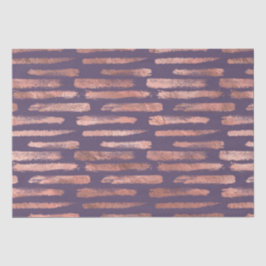 Papel De Seda Elegante Folha de Ouro Rosa e Pinceladas de Lavand