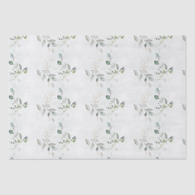 Papel De Seda Elegante folhagem de Eucalipto (Frente )