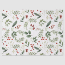 Elegante folhagem de Natal & Frutas Vermelhas Feri