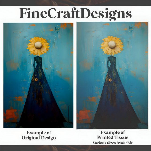 Papel De Seda Elegante Graceful Tall Willowly Sunflower Girl C2R (Criador carregado)