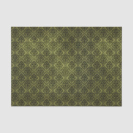 Papel De Seda Elegante Green Damask