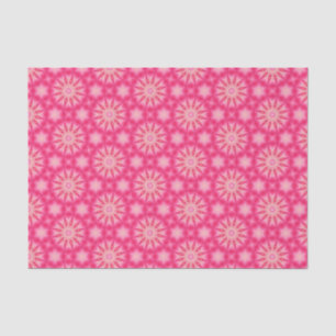 Papel De Seda Elegante Hot Pink Geométrico Patterno Girly Chic