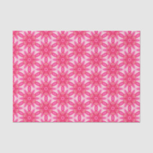 Papel De Seda Elegante Hot Pink Geométrico Patterno Girly Chic
