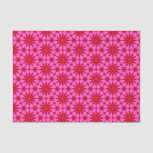 Papel De Seda Elegante Hot Pink Geométrico Patterno Girly Chic