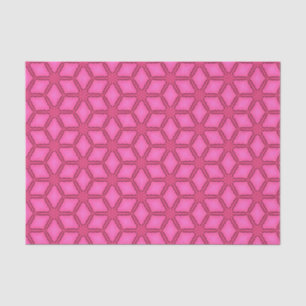 Papel De Seda Elegante Hot Pink Geométrico Patterno Girly Chic