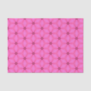Papel De Seda Elegante Hot Pink Geométrico Patterno Girly Chic