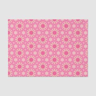 Papel De Seda Elegante Hot Pink Geométrico Patterno Girly Chic