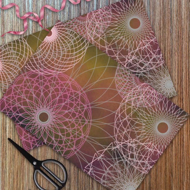 Papel De Seda Elegante Na moda Trendy Mandalas Ornamentais (Criador carregado)