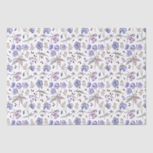 Papel De Seda Elegante Na moda Watercolor Púrpura Flor Selvagem