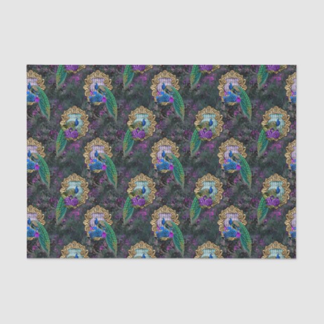 Papel De Seda Elegante Peacock (Frente )
