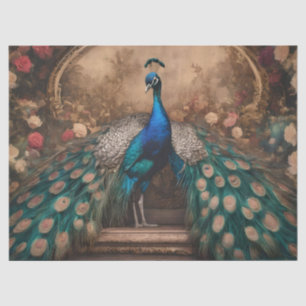 Papel De Seda Elegante Peacock Vitoriano Vintage Boho