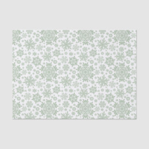 Papel De Seda Elegante Pinheiro Salgueiro Floco de Neve (Branco)
