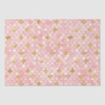 Elegante Pink Ombre Foil & Gold Escamas de Sereia