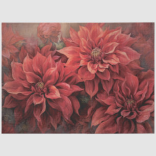 Papel De Seda Elegante Poinsettia Vermelha de Natal para Decoupa