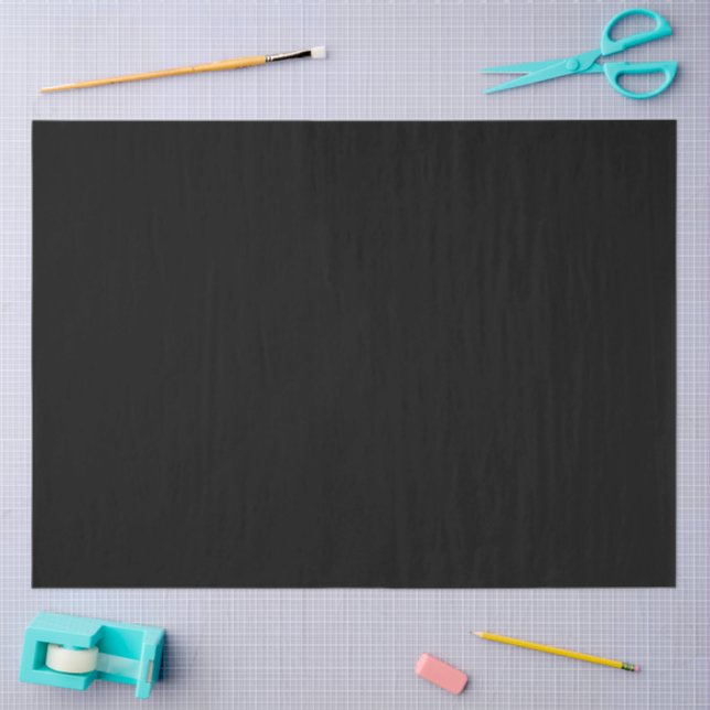 Papel De Seda Elegante Preto Sólido (Arte )